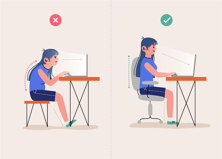 Poor posture can lead to tension headaches